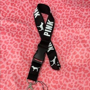 PINK Victoria's Secret Black Lanyard